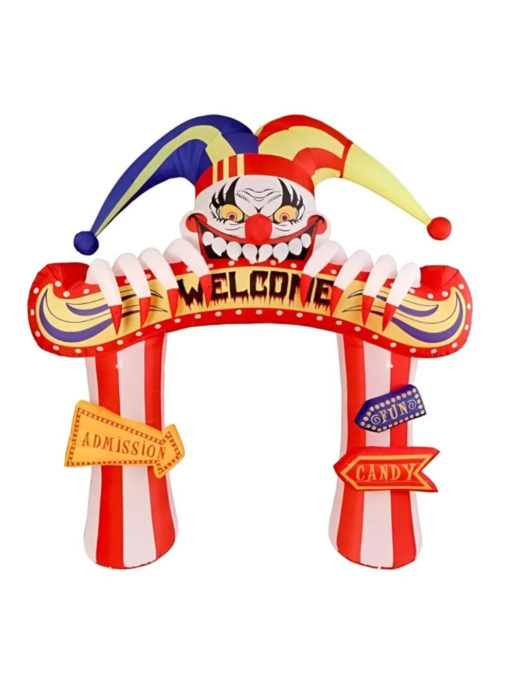 10 Ft Halloween Inflatable Clowns Arched Door Outdoor Decorations, Day